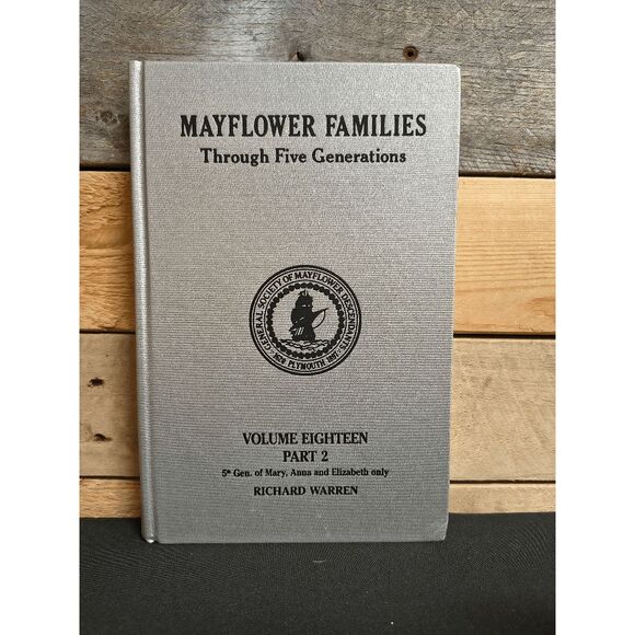 Mayflower Families through Five Generations Vol. 18 Pt. 2 (1999) HC Warren - Picture 1 of 2